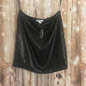 Black & Bronze Mini Skirt WHBM NWT